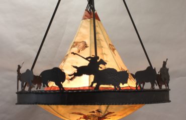 Buffalo Hunt Teepee chandelier